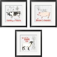 Framed Farm to Table 3 Piece Framed Art Print Set