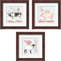 Framed 'Farm to Table 3 Piece Framed Art Print Set' border=