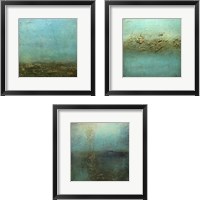 Framed 'Ocean Calm 3 Piece Framed Art Print Set' border=