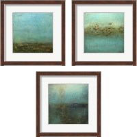 Framed 'Ocean Calm 3 Piece Framed Art Print Set' border=