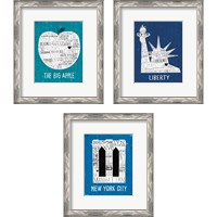 Framed Iconic NYC 3 Piece Framed Art Print Set