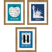 Framed Iconic NYC 3 Piece Framed Art Print Set