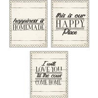 Framed Country Thoughts 3 Piece Art Print Set