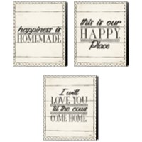 Framed Country Thoughts 3 Piece Canvas Print Set