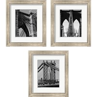 Framed 'Bridges of NYC 3 Piece Framed Art Print Set' border=