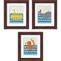 Framed 'Truman's Voyage 3 Piece Framed Art Print Set' border=