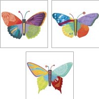 Framed 'Wings Of Grace Butterfly Icon 3 Piece Art Print Set' border=