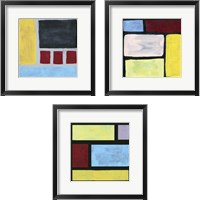 Framed Color Block 3 Piece Framed Art Print Set