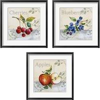 Framed 'Tutti Fruiti 3 Piece Framed Art Print Set' border=