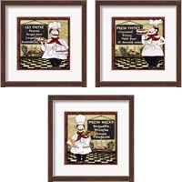 Framed 'Bistro Chef 3 Piece Framed Art Print Set' border=