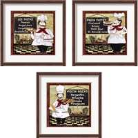 Framed 'Bistro Chef 3 Piece Framed Art Print Set' border=