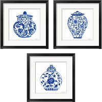 Framed Chinoiserie  3 Piece Framed Art Print Set