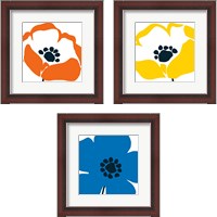 Framed Pop Art Floral  3 Piece Framed Art Print Set