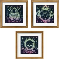 Framed 'Mystical Halloween Jewel  3 Piece Framed Art Print Set' border=