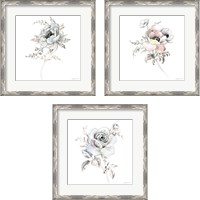 Framed 'Sketchbook Garden 3 Piece Framed Art Print Set' border=