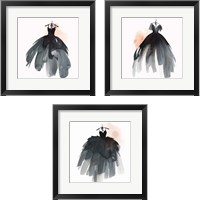 Framed 'Little Black Dress 3 Piece Framed Art Print Set' border=