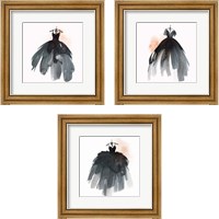 Framed 'Little Black Dress 3 Piece Framed Art Print Set' border=