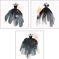 Framed 'Little Black Dress 3 Piece Art Print Set' border=