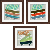 Framed 'SK8R  3 Piece Framed Art Print Set' border=