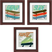 Framed 'SK8R  3 Piece Framed Art Print Set' border=
