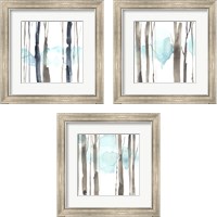 Framed 'Snow Line 3 Piece Framed Art Print Set' border=