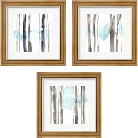 Framed 'Snow Line 3 Piece Framed Art Print Set' border=