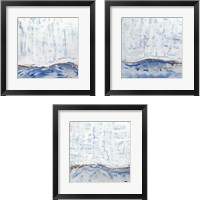 Framed 'Blue Highlands  3 Piece Framed Art Print Set' border=