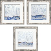 Framed 'Blue Highlands  3 Piece Framed Art Print Set' border=