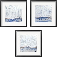 Framed 'Blue Highlands  3 Piece Framed Art Print Set' border=