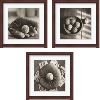 Framed 'Baseball Nostalgia 3 Piece Framed Art Print Set' border=