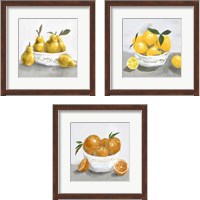 Framed 'Fruit Bowl 3 Piece Framed Art Print Set' border=