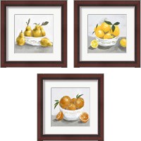 Framed 'Fruit Bowl 3 Piece Framed Art Print Set' border=