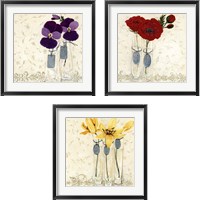 Framed Inspired Flower 3 Piece Framed Art Print Set