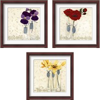 Framed Inspired Flower 3 Piece Framed Art Print Set