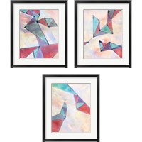 Framed 'Lucent Shards 3 Piece Framed Art Print Set' border=