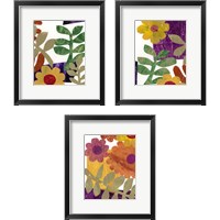 Framed Fiesta Floral  3 Piece Framed Art Print Set