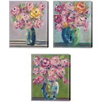 Framed 'Feisty Floral 3 Piece Canvas Print Set' border=
