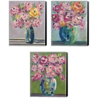 Framed 'Feisty Floral 3 Piece Canvas Print Set' border=