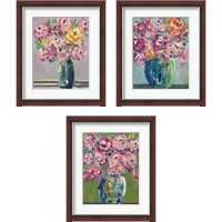 Framed 'Feisty Floral 3 Piece Framed Art Print Set' border=