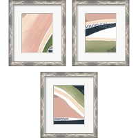 Framed 'Simple Marks 3 Piece Framed Art Print Set' border=