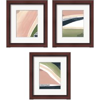 Framed 'Simple Marks 3 Piece Framed Art Print Set' border=