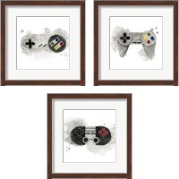 Framed 'Gamer  3 Piece Framed Art Print Set' border=