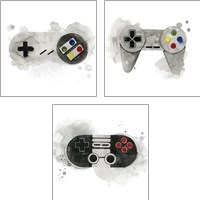 Framed 'Gamer  3 Piece Art Print Set' border=