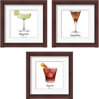 Framed Classic Happy Hour 3 Piece Framed Art Print Set