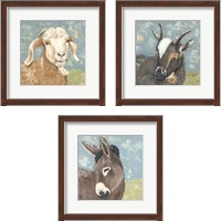 Framed Farm Life Animal 3 Piece Framed Art Print Set