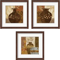 Framed 'Ethnic Vase 3 Piece Framed Art Print Set' border=