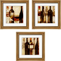 Framed 'Smokey Wine 3 Piece Framed Art Print Set' border=