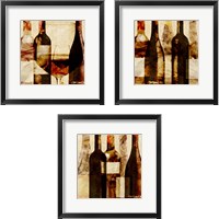 Framed 'Smokey Wine 3 Piece Framed Art Print Set' border=