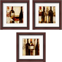 Framed 'Smokey Wine 3 Piece Framed Art Print Set' border=