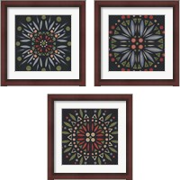 Framed 'Folk Mandala 3 Piece Framed Art Print Set' border=